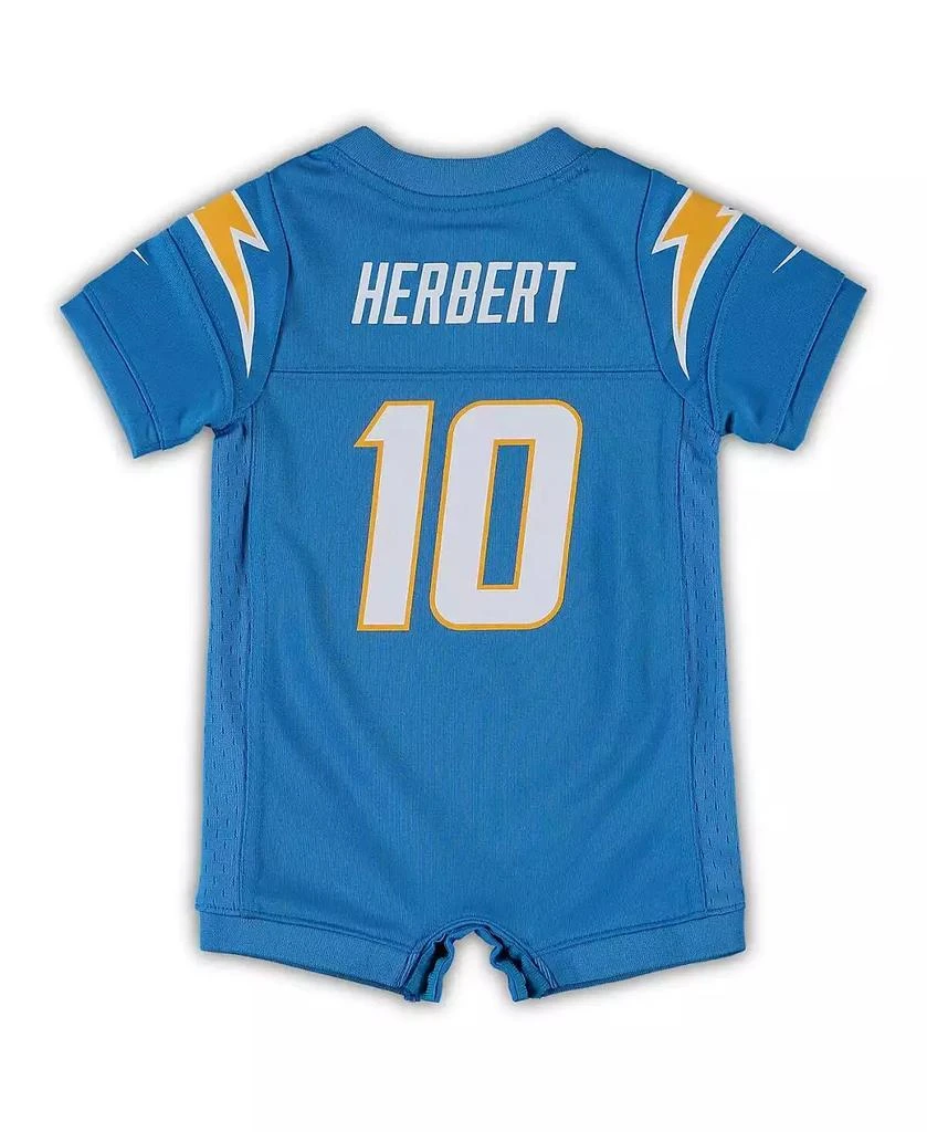 商品NIKE|Infant Justin Herbert Powder Blue Los Angeles Chargers Game Romper Jersey,价格¥277,第3张图片详细描述