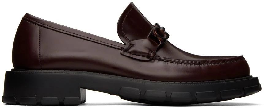 商品Salvatore Ferragamo|Burgundy Gancini Loafers,价格¥2513,第1张图片