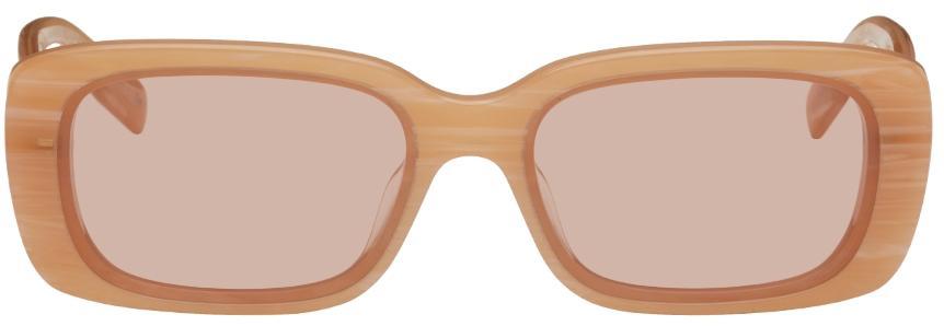 商品Alexander McQueen|Pink Rectangular Sunglasses,价格¥1010,第1张图片