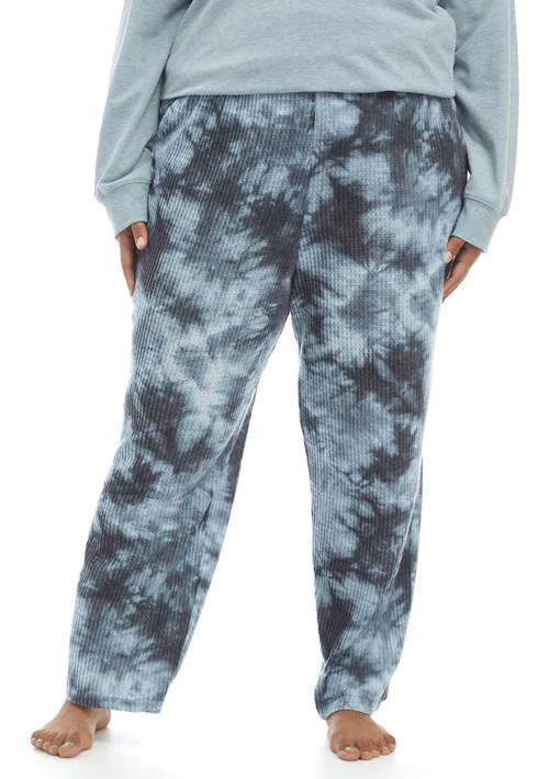 商品Love, Fire|Fire Plus Size Waffle Knit Hacci Pajama Pants,价格¥77,第1张图片