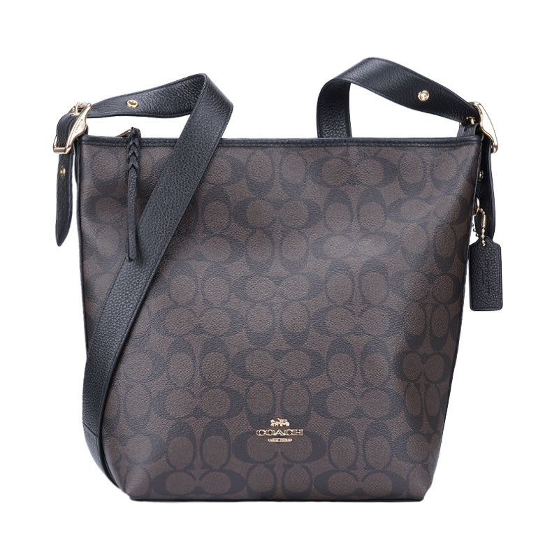 商品[国内直发] Coach|COACH 奥莱款中号女士PVC配皮单肩斜挎包 C2819IMAA8,价格¥1474,第1张图片