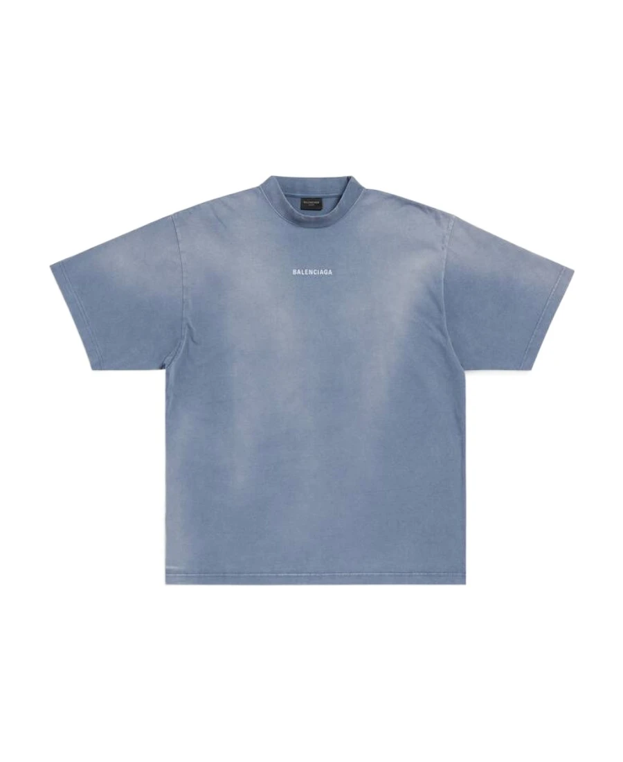 商品【商品预售7天】 Balenciaga|Balenciaga 男士T恤 764235TPVK14313 蓝色,价格¥3994,第1张图片