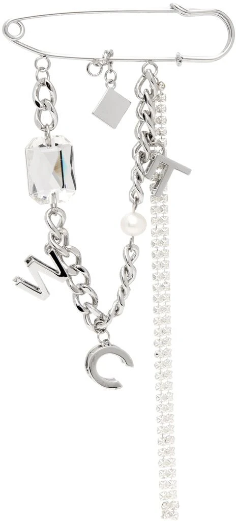 商品Feng Chen Wang|Silver Crystal Stitching Brooch,价格¥749,第2张图片详细描述