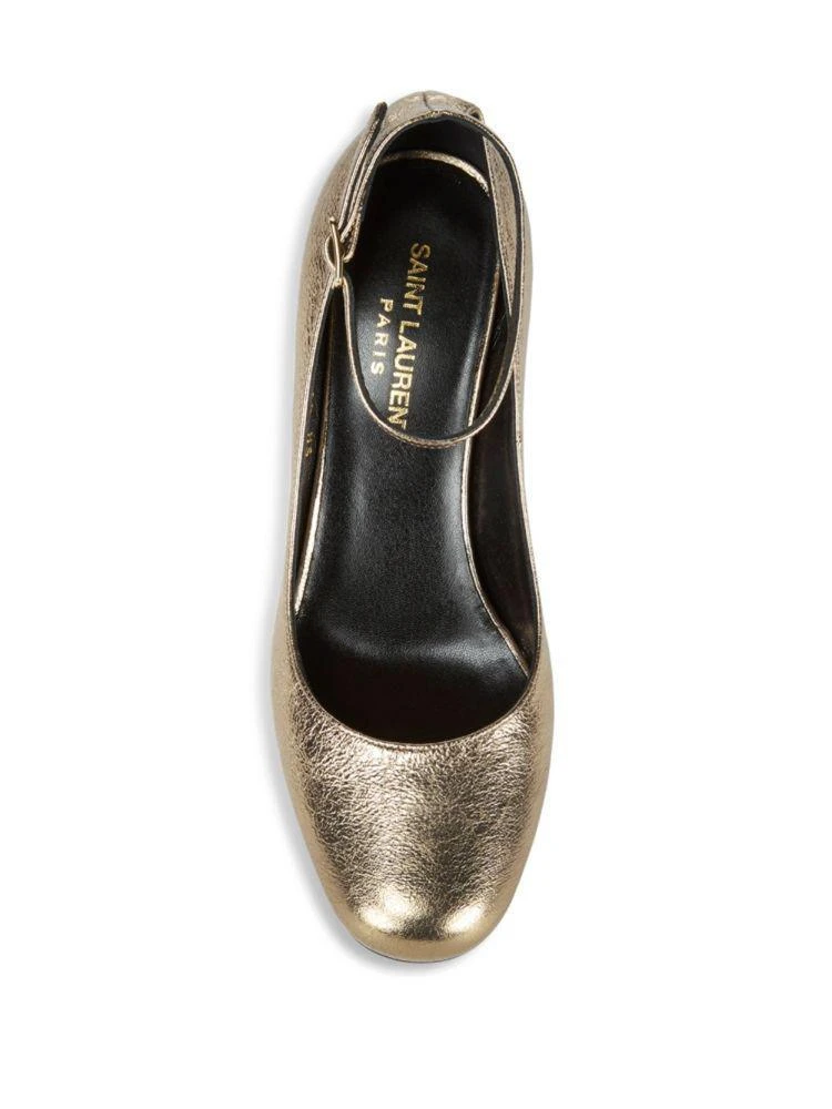 商品Yves Saint Laurent|Block Heel Metallic Pumps,价格¥3705,第4张图片详细描述