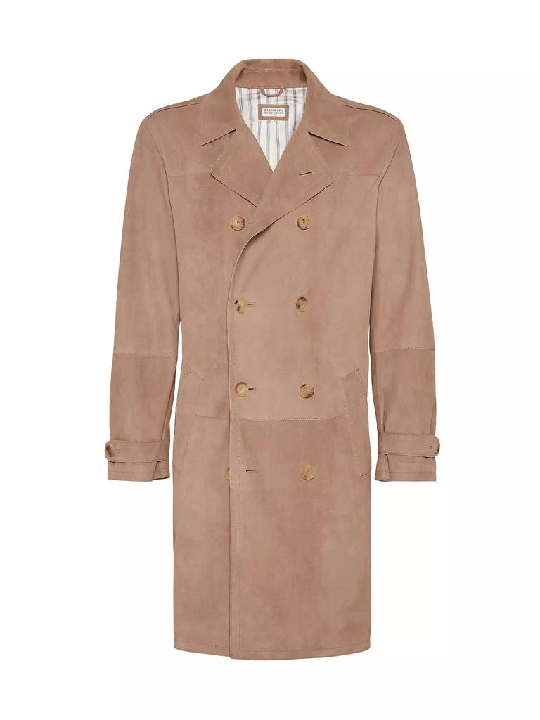 商品Brunello Cucinelli|Suede Trench Coat,价格¥74557,第1张图片