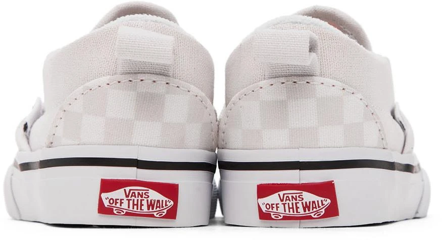 商品Vans|Baby Beige & White Checkerboard Slip-On V Sneakers,价格¥338,第2张图片详细描述