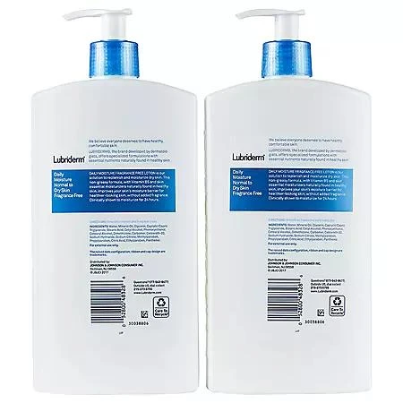 商品Lubriderm|Lubriderm Daily Moisture Body Lotion, Fragrance-Free, 24 oz., 2 pk.,价格¥117,第3张图片详细描述