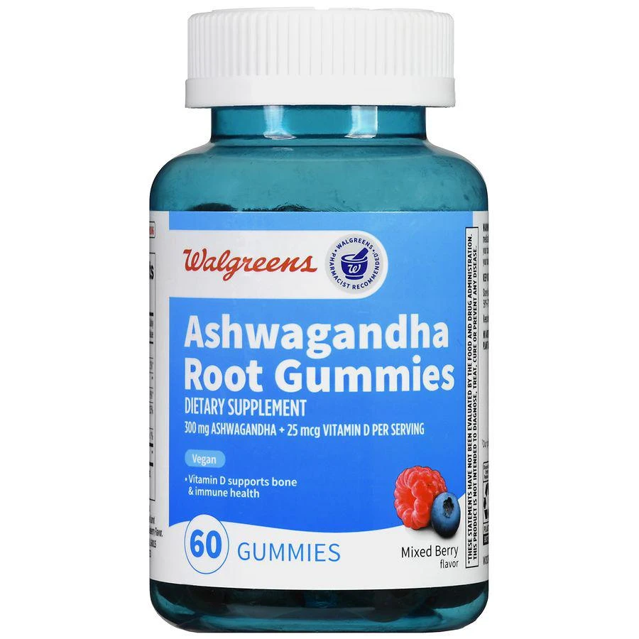 商品Walgreens|Ashwagandha Root Gummies Mixed Berry,价格¥97,第2张图片详细描述