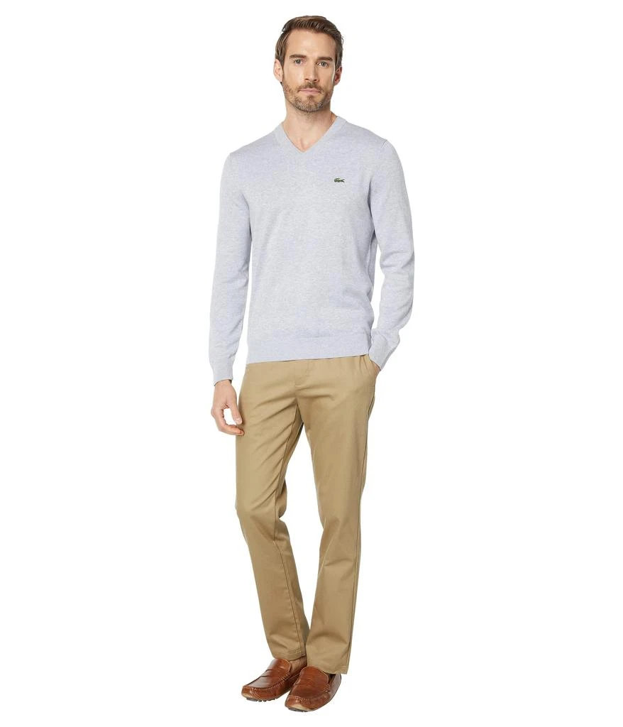 商品Lacoste|Long Sleeve Solid V-Neck Sweater,价格¥894,第4张图片详细描述