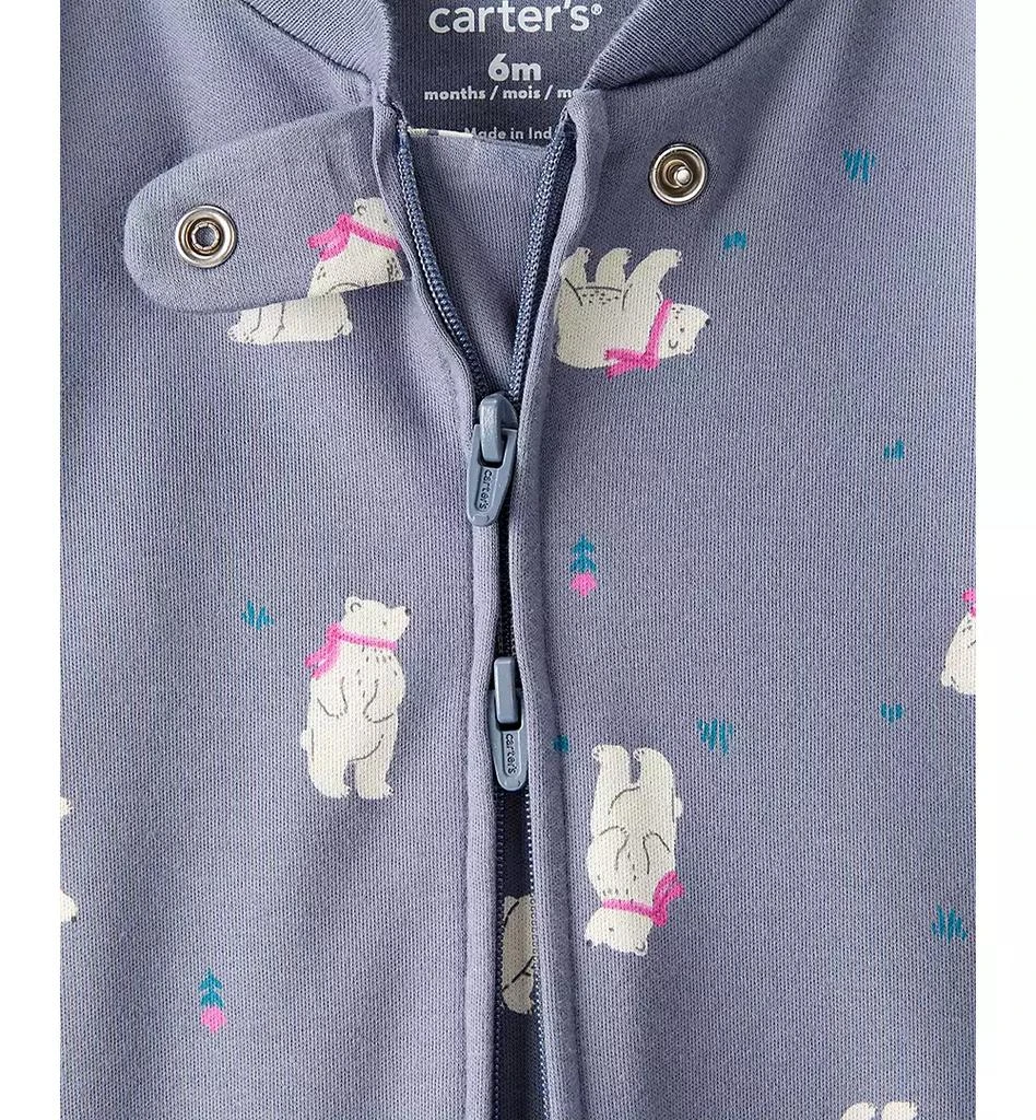 商品Carter's|Baby Girls Polar Bear Print Sleep and Play Pajama,价格¥133,第2张图片详细描述