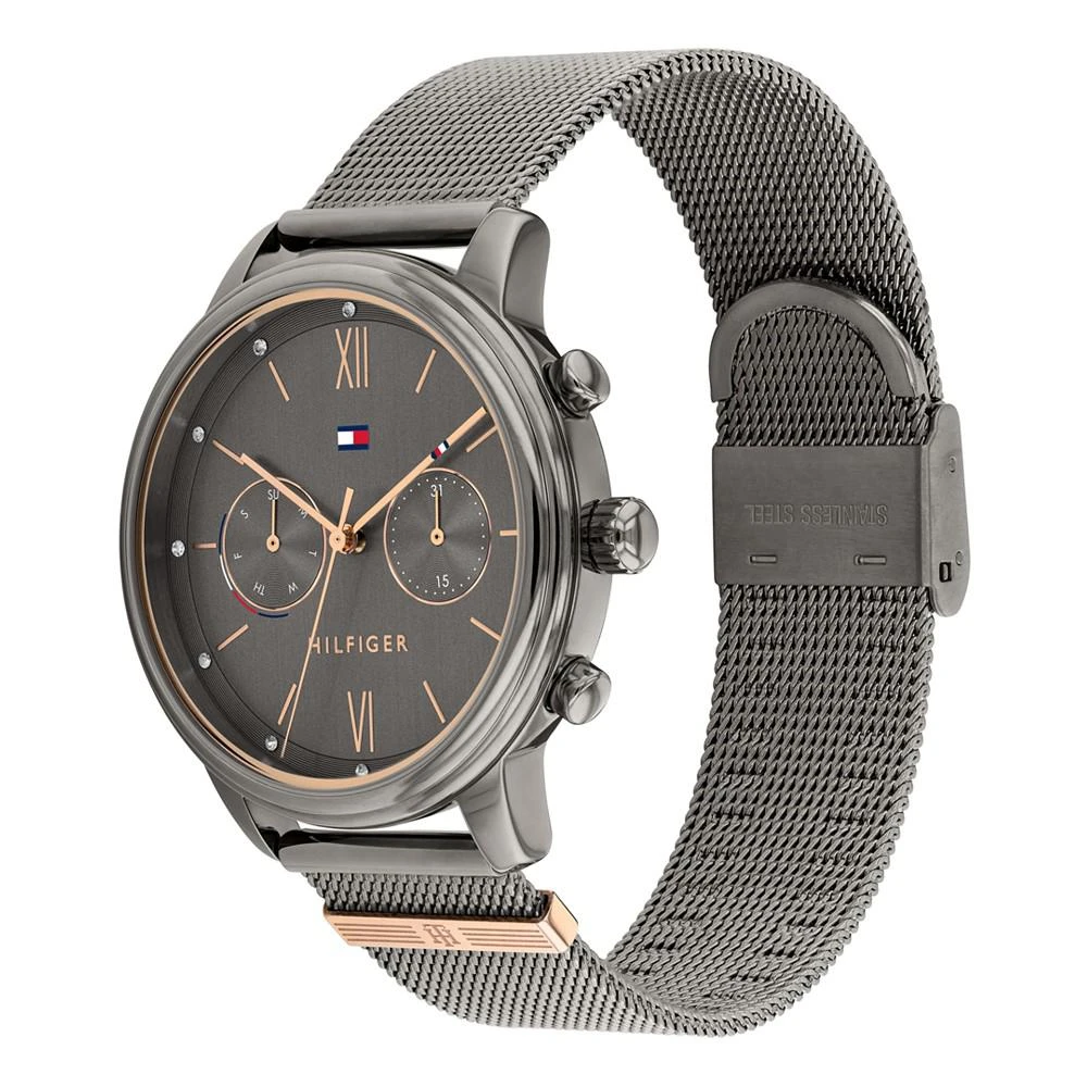 商品Tommy Hilfiger|Women's Gunmetal Stainless Steel Mesh Bracelet Watch 38mm,价格¥733,第3张图片详细描述