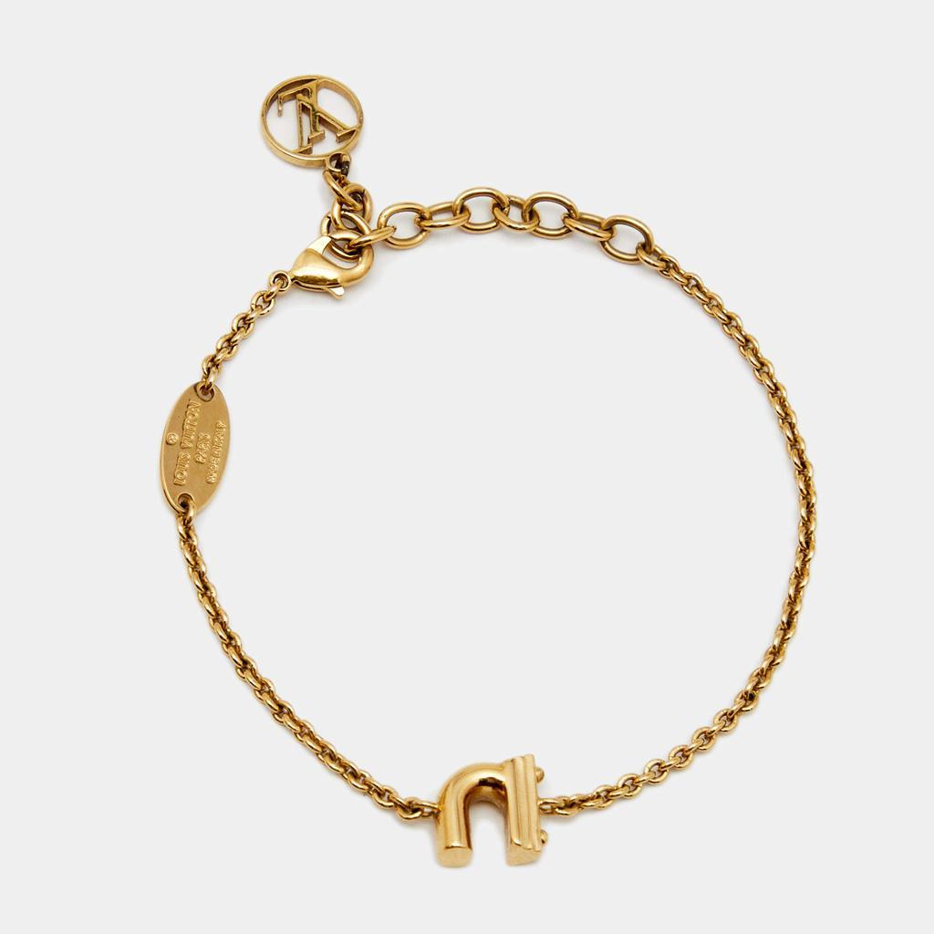 商品[二手商品] Louis Vuitton|Louis Vuitton LV & Me  Letter N Gold Tone Bracelet,价格¥2802,第5张图片详细描述