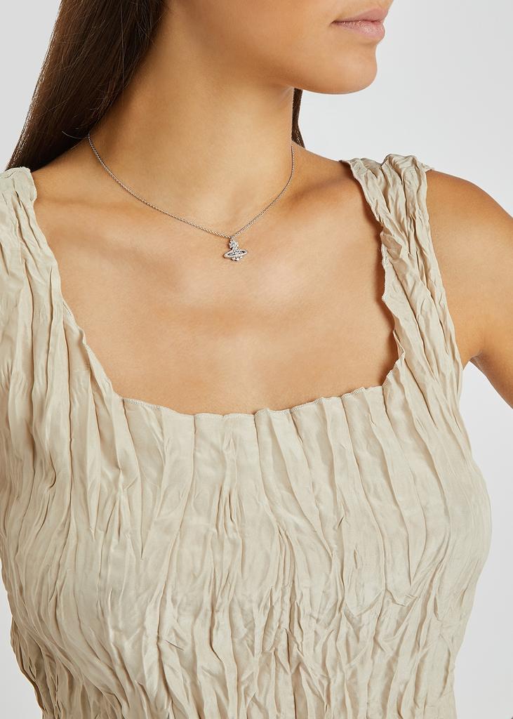 Narcissa embellished orb silver-tone necklace商品第2张图片规格展示
