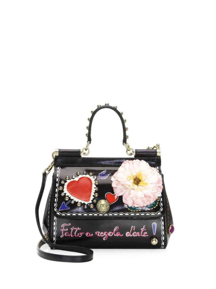 商品Dolce & Gabbana|Flower and Heart Shoulder Bag,价格¥8359,第1张图片