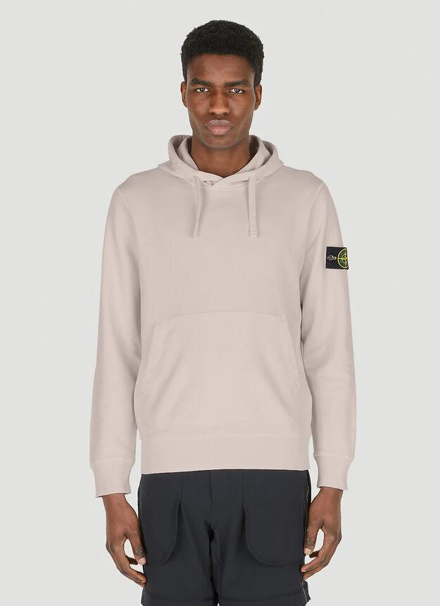 商品Stone Island|Logo-Patch Hooded Sweatshirt in Pink,价格¥2726,第1张图片