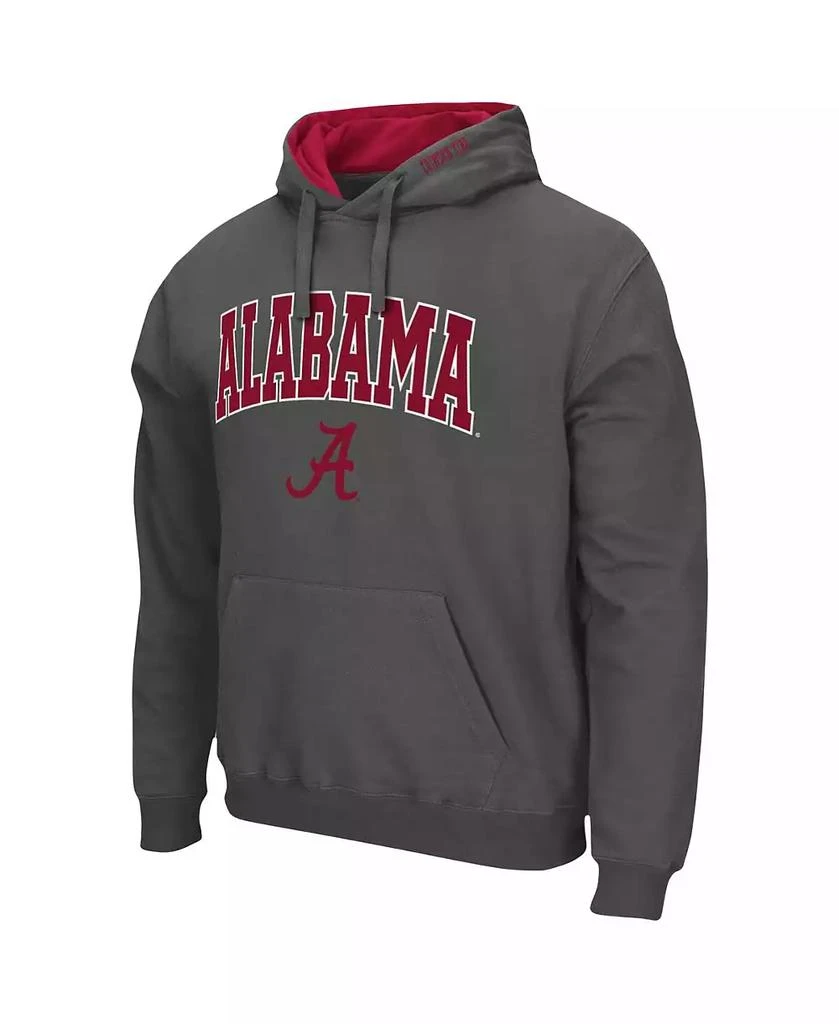 商品Colosseum|Men's Charcoal Alabama Crimson Tide Arch and Logo 3.0 Pullover Hoodie,价格¥278,第2张图片详细描述