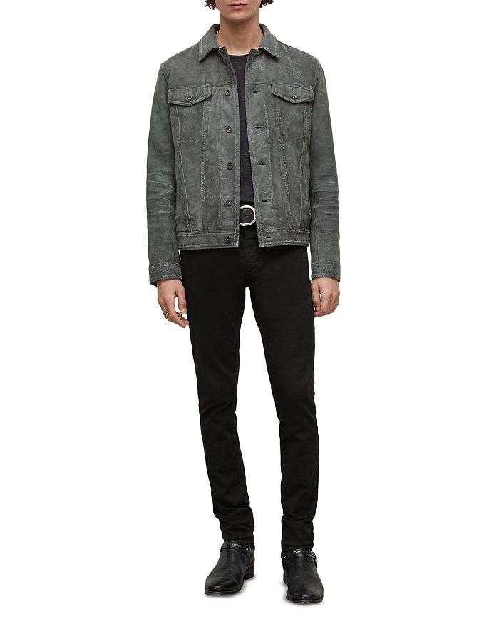 商品John Varvatos|Andrew Slim Fit Leather Trucker Jacket,价格¥5238,第2张图片详细描述