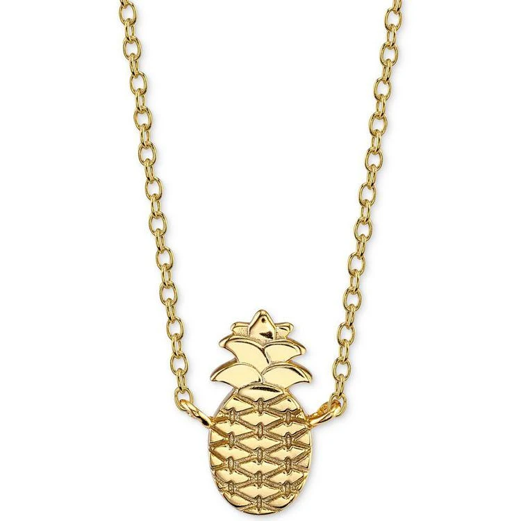 商品Unwritten|Pineapple Pendant Necklace in Gold-Tone Sterling Silver,价格¥113,第2张图片详细描述