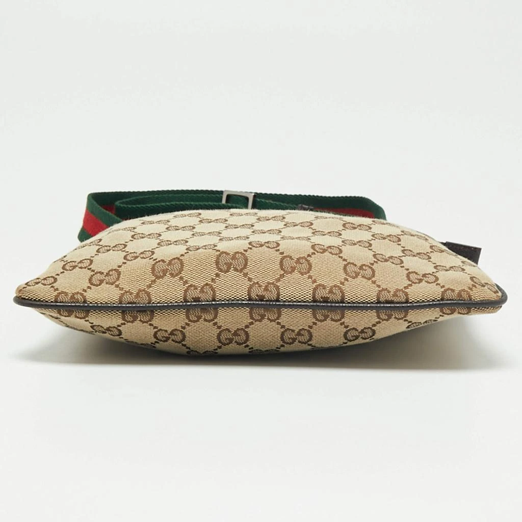 Gucci Beige GG Canvas And Leather Web Messenger Bag 商品