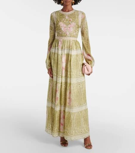 商品Giambattista Valli|花卉真丝乔其纱加长连衣裙,价格¥24605,第2张图片详细描述
