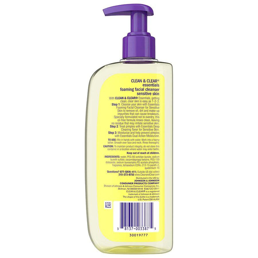 商品Clean & Clear|Essentials Foaming Face Wash For Sensitive Skin,价格¥67,第3张图片详细描述