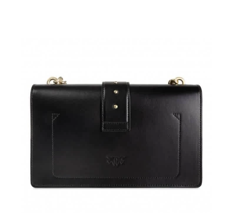 商品PINKO|Ladies Love Simply Black Leather Shoulder Bag,价格¥2207,第2张图片详细描述