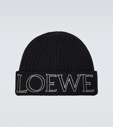 商品Loewe|Logo embroidered wool beanie,价格¥2360,第1张图片