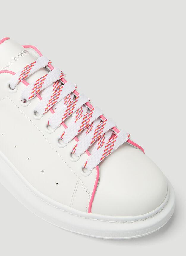 Oversized Contrast Piping Sneakers in White商品第7张图片规格展示