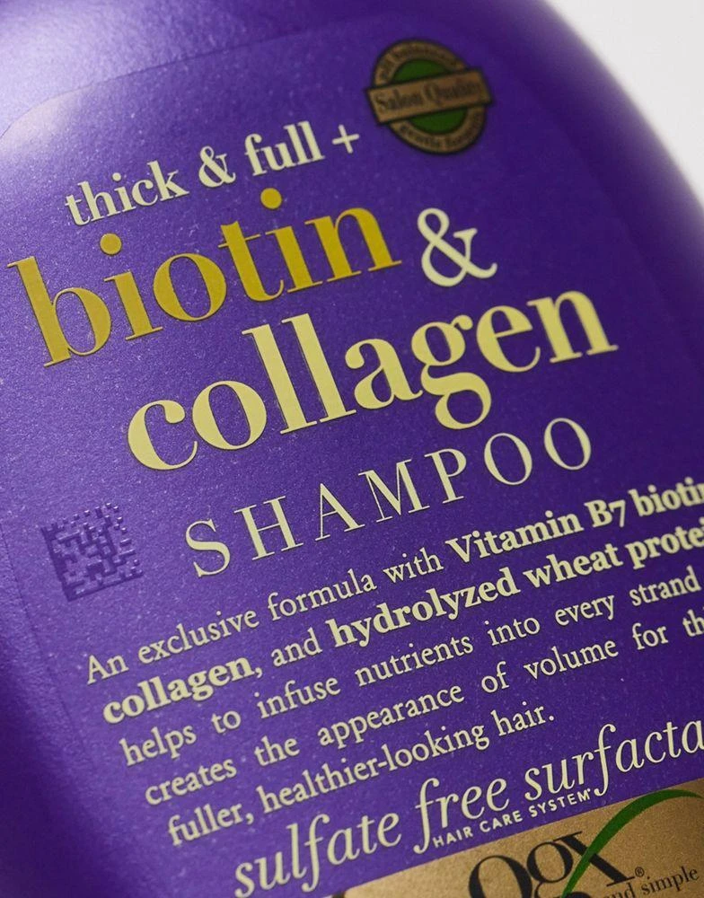 商品OGX|OGX Thick & Full+ Biotin & Collagen Shampoo 385ml,价格¥70,第2张图片详细描述