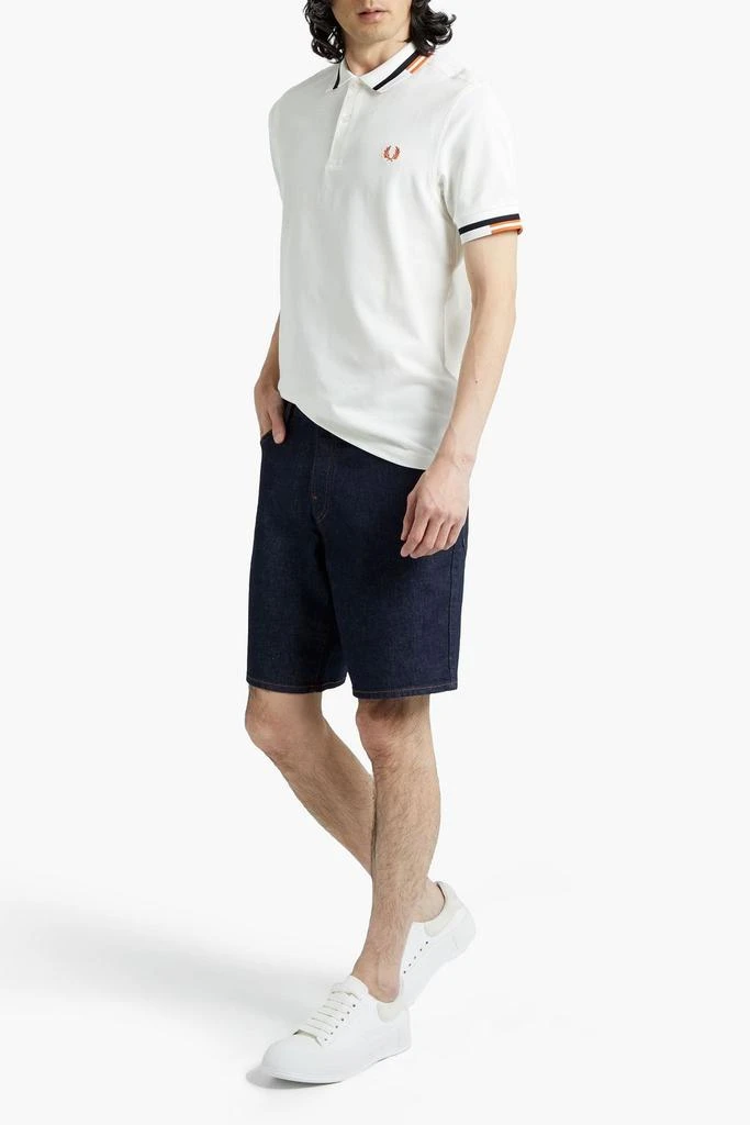 商品Fred Perry|Embroidered cotton-piqué polo shirt,价格¥608,第2张图片详细描述