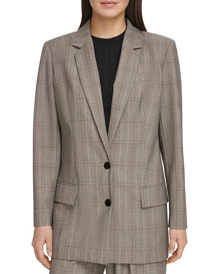 商品DKNY|Two Button Plaid Blazer,价格¥424,第1张图片