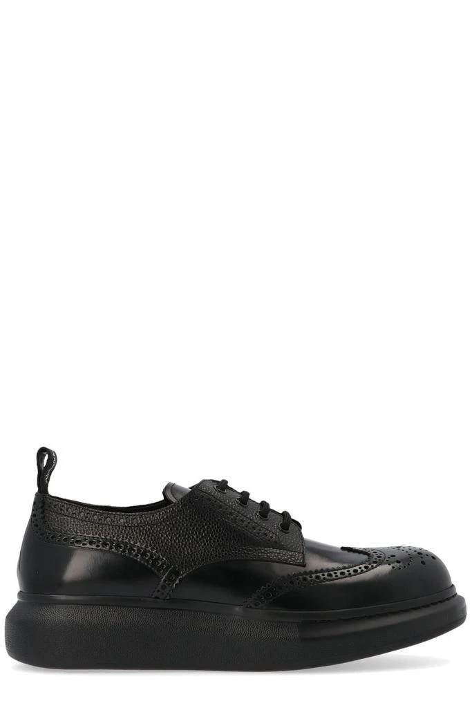 商品Alexander McQueen|Alexander McQueen Brogue Detailed Lace-Up Derby Shoes,价格¥3963,第1张图片