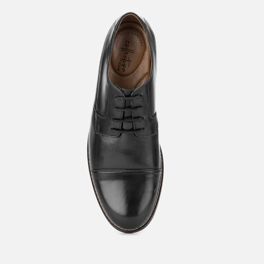 商品Clarks|Clarks Men's Becken Cap Leather Derby Shoes - Black,价格¥369,第3张图片详细描述