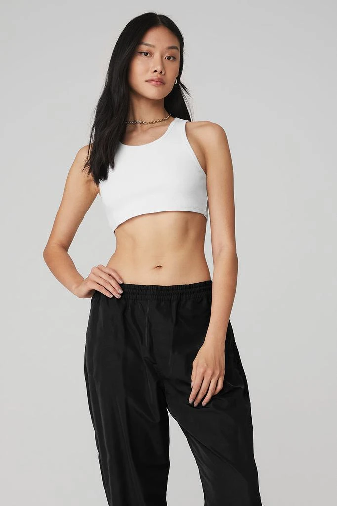 商品Alo|Ribbed Vibe Tank - White,价格¥353,第1张图片