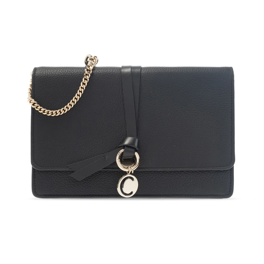 商品Chloé|CHLOE' 女黑色女士手拿包 C21WP727-F57-001,价格¥5001,第1张图片