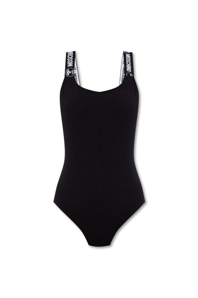 商品Moschino|Moschino Logo Printed Sleeveless Bodysuit,价格¥883,第1张图片