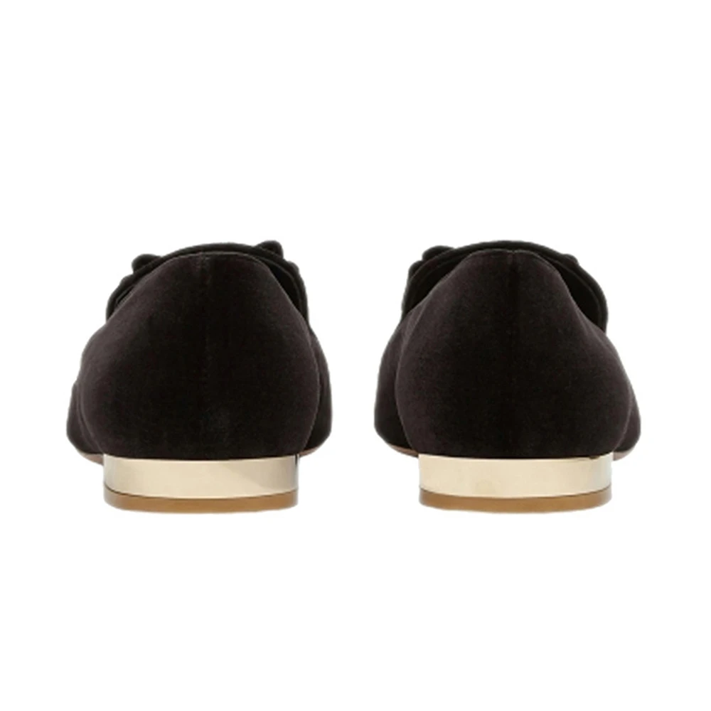 SALVATORE FERRAGAMO 女士黑色平底船鞋 01-R506-733784 商品