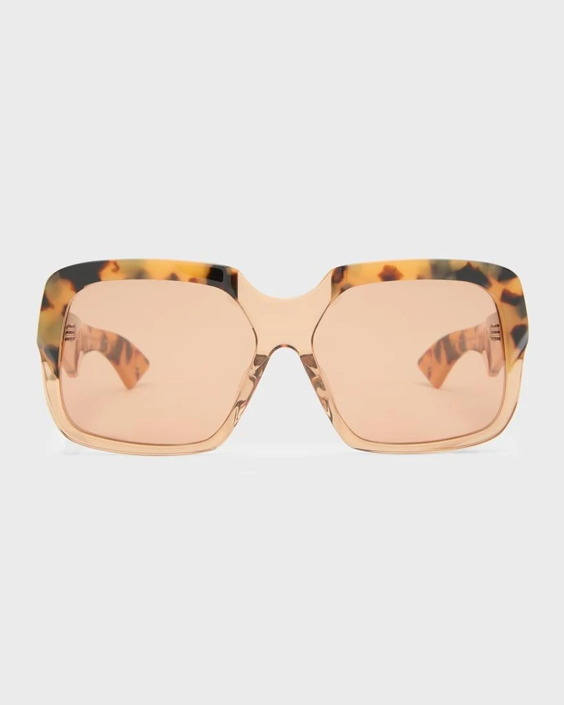 商品KAREN WALKER|Beveled Two-Tone Acetate Square Sunglasses,价格¥1863,第3张图片详细描述