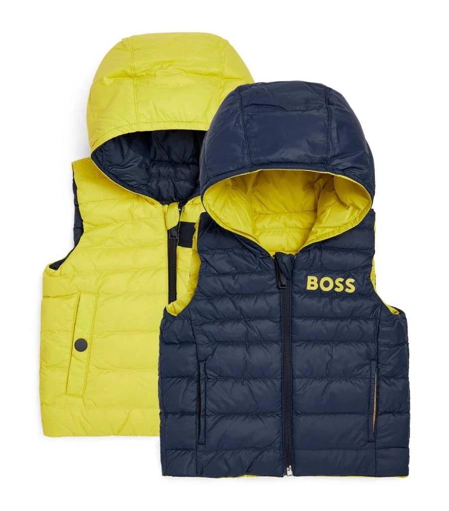 商品Hugo Boss|Reversible Puffer Gilet (6-36 Months),价格¥1151,第1张图片