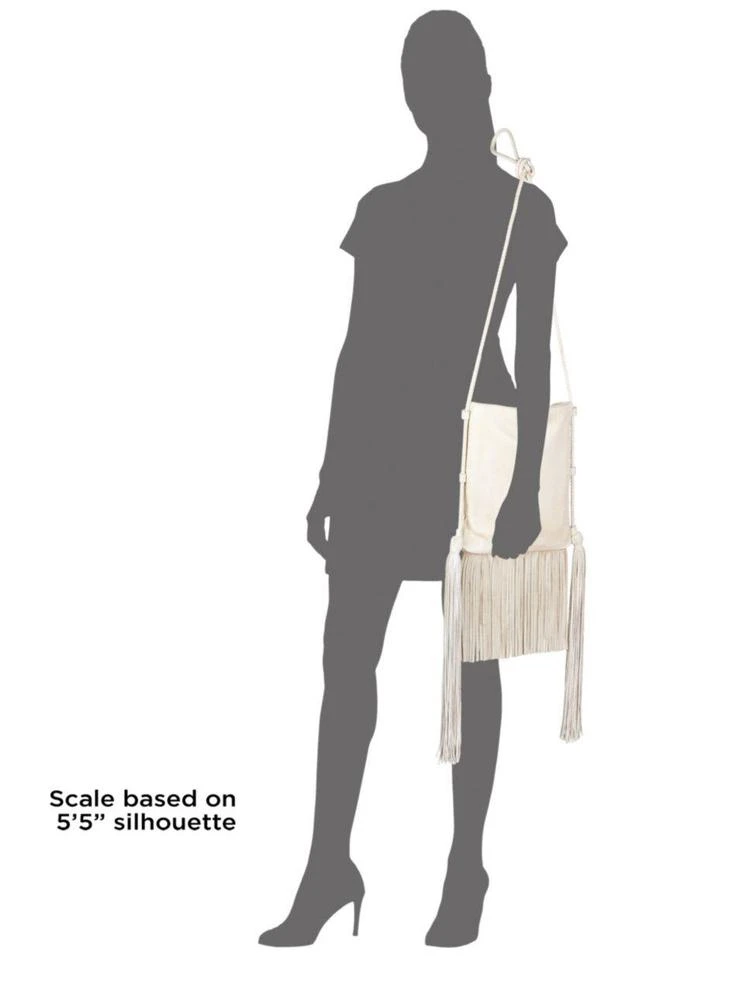 商品Yves Saint Laurent|Flat Bag With Studs And Fringe,价格¥25852,第3张图片详细描述