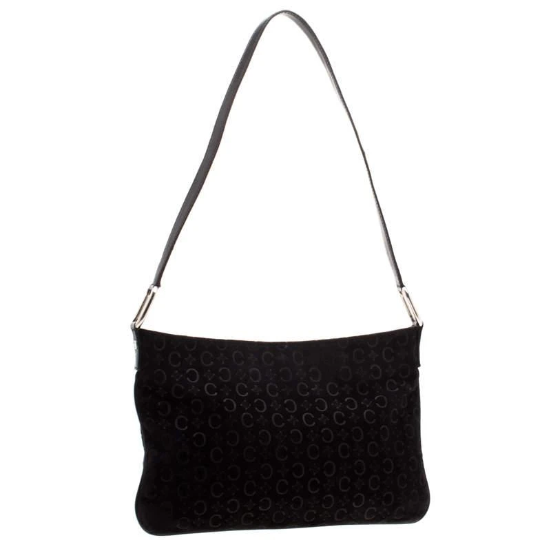 商品[二手商品] Celine|Celine Black C Logo Embossed Suede and Leather Shoulder Bag,价格¥3282,第3张图片详细描述