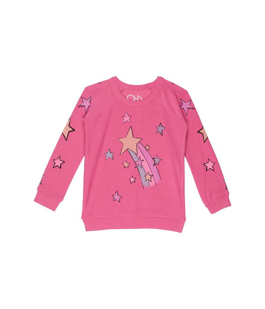 商品Chaser|Shooting Star RPET Cozy Knit Raglan Pullover (Little Kids/Big Kids),价格¥344,第1张图片