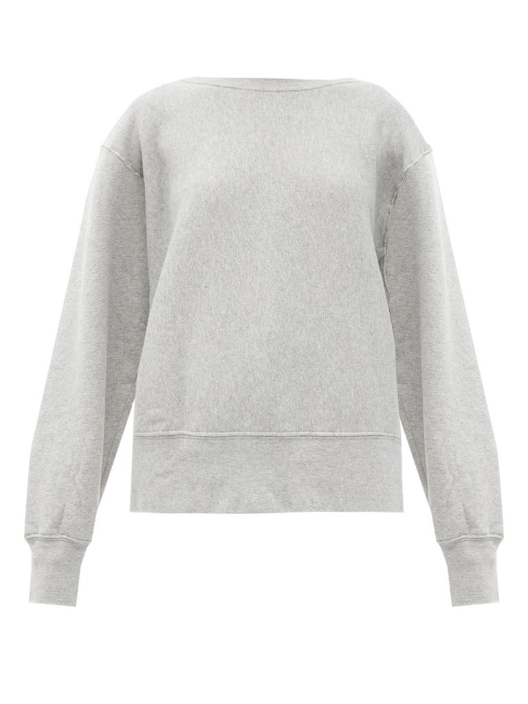 Crew-neck brushed-back cotton sweatshirt商品第1张图片规格展示