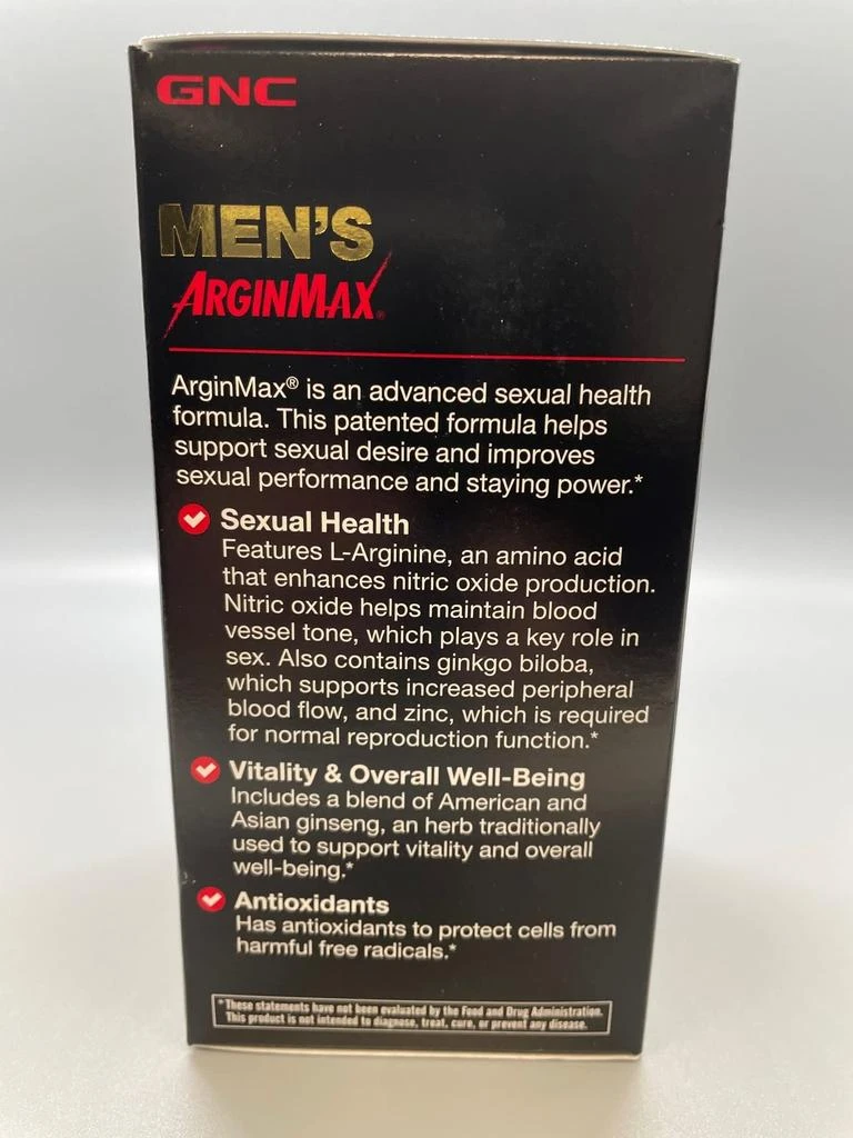 GNC Mens Arginmax Sexual Health Supplement for Men, 180 Count, Supports Blood Flow and Vitality 商品