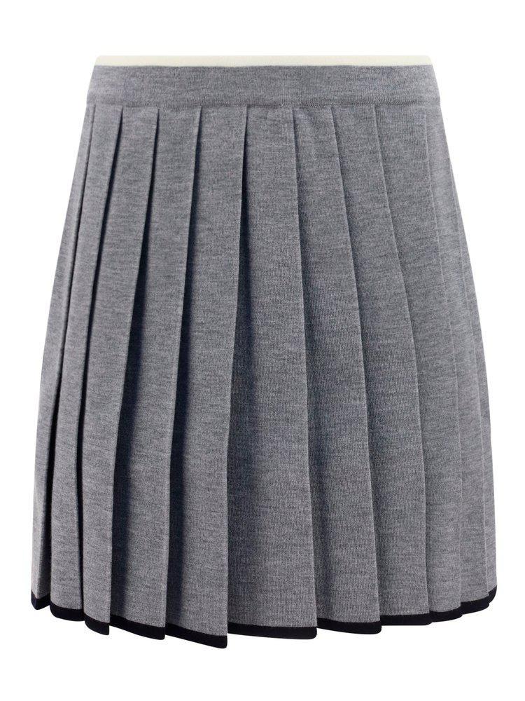 商品Thom Browne|Thom Browne Pleated Mini Skirt,价格¥4894-¥5085,第1张图片