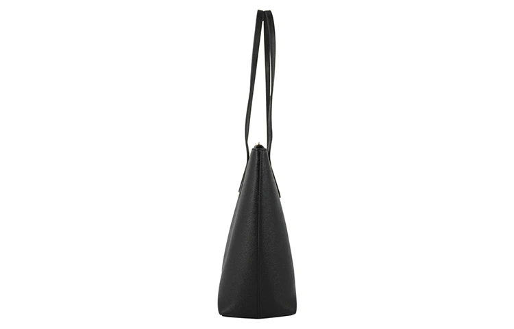 商品[国内直发] Coach|蔻驰 Zip Top Tote 30 纯色简约 皮革 托特包Tote包购物袋手提单肩包 大号 女款 纯黑色,价格¥1594,第5张图片详细描述