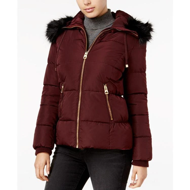 商品GUESS|Faux-Fur-Trim Hooded Down Puffer Coat,价格¥748,第1张图片