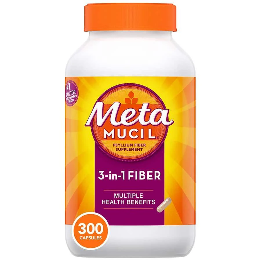 商品Metamucil|3-in-1 Fiber Capsules, Psyllium Fiber Supplement,价格¥349,第1张图片