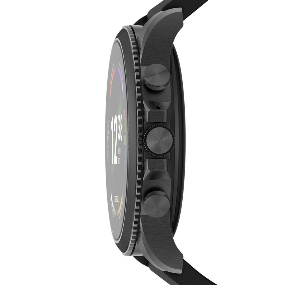 商品Fossil|Men's Gen 6 Black Silicone Strap Smartwatch 44mm,价格¥2193,第5张图片详细描述