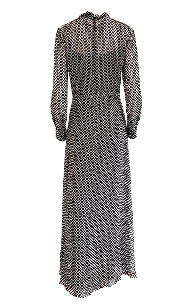 Silk Polka Dot Maxi Dress 商品
